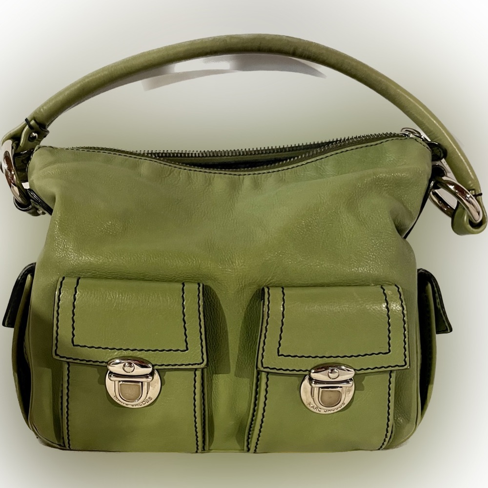 Marc Jacobs Green Leather Handbag in Good Condition